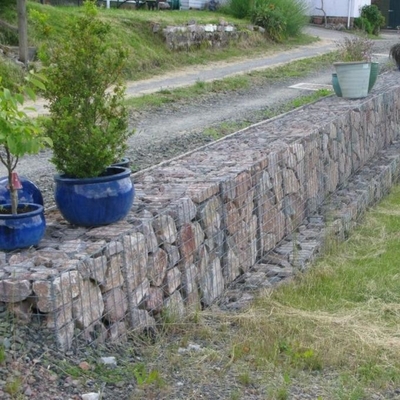 0.5m - 3m Height Gabion Basket Mesh With 1.6mm - 8mm Lacing Wire For Strong Walls